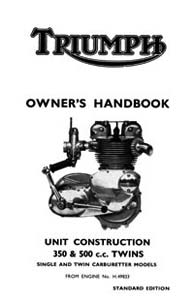 1967 Triumph unit 350-500cc Handbook