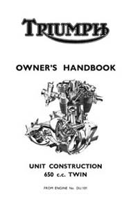 1963 Triumph unit 650cc Handbook