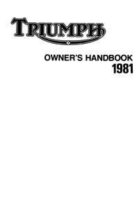 1981 Triumph 750cc Bonneville & Tiger Handbook