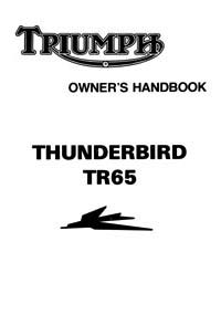 1982 Triumph 650cc TR65 Handbook