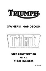 1969 Triumph Trident Owners book