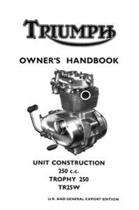 Triumph 1968 UK Trophy TR25W Owners handbook