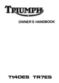 1980 Triumph 750cc T140ES & TR7ES handbook