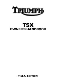 1982 Triumph 750cc TSX handbook