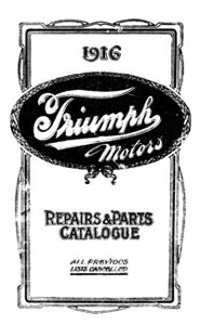 1916 Triumph All models parts list