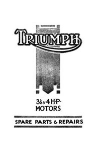 1923 Triumph 3 1/2hp & 4hp parts list