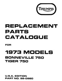 1973 Triumph unit 750cc USA parts book