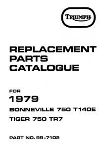 1979 Triumph unit 750cc parts book