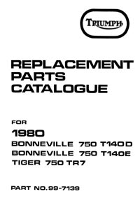 1980 Triumph 750cc parts book