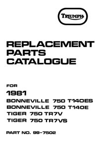 1981 Triumph 750cc parts book