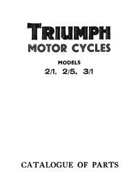 1934-1935 Triumph 2/1, 2/5, 3/1 parts book