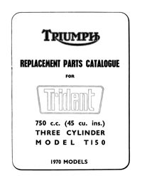 1970 Triumph Trident parts book