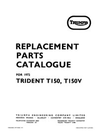 1972 Triumph Trident parts book