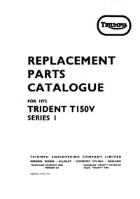 1973 Triumph Trident parts book (early)