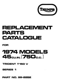 1974 Triumph Trident parts book