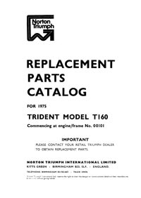 1975 Triumph Trident parts book