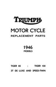 1946 Triumph All models parts catalogue