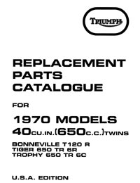 1970 Triumph unit 650cc USA parts book No.8 