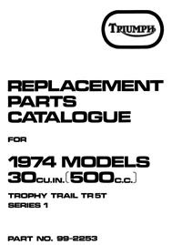 1974 Triumph Trophy Trail TR5T parts list