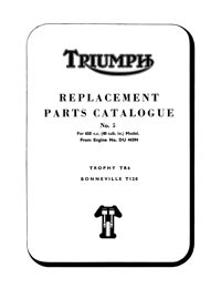 1967 Triumph unit 650cc parts book No.5