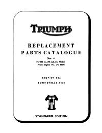 1968 Triumph unit 650cc UK parts book No.6