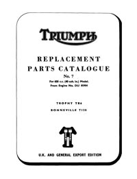 1969 Triumph unit 650cc UK parts book No.7