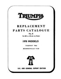 1970 Triumph unit 650cc UK parts book No.8 