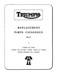 1967 Triumph unit 350-500cc parts catalogue No.8