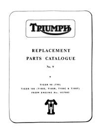 1968 Triumph unit 350-500cc parts catalogue No.9