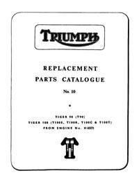 1969 Triumph unit 350-500cc parts catalogue No.10