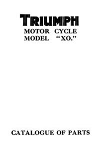 1933 Triumph model  'XO' parts book