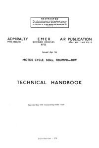 Triumph TRW Technical handbook ( workshop manual )