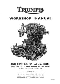 1963-1970 Triumph unit 650cc Workshop manual