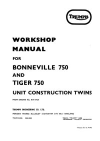 1973-1978 Triumph 750cc Workshop manual