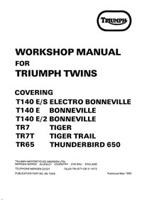 1979-1983 Triumph 650-750cc Workshop manual