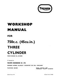 Triumph Trident T150 & T150V Workshop manual