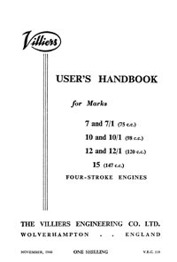 Villiers Mark 7 7/1 10 10/1 12 12/1 15 users handbook