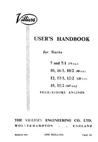 Villiers Mark 7 7/1 10 10/1 10/2 12 12/1 12/2 15 15/2 users handbook