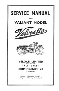 Velocettte Valiant service manual